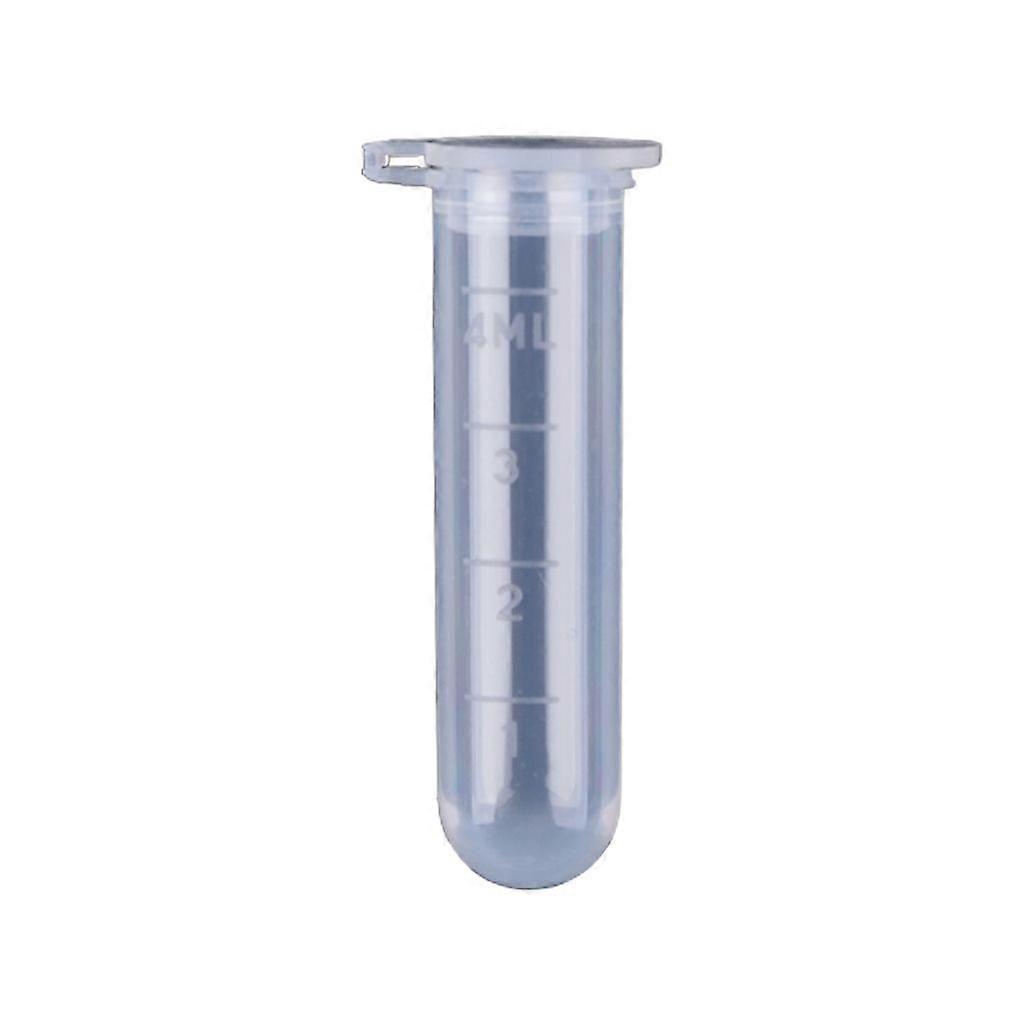 New 50Pcs 5ml Plastic Clear Snap Cap Centrifuge Tubes Vials Sample Lab Container