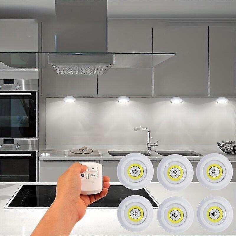 Wireless Night Light Set, 6 Lights with Remote, Kitchen and Workshop Use