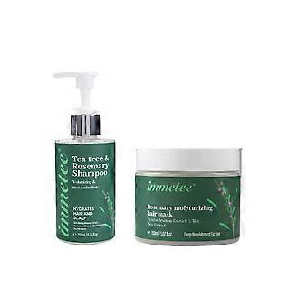 Tea Tree & Rosemary Shampoo and Conditioner Set, Refresh and Rebalance Shampoo Soothes Dry Scalp, Deep Conditioner Repair Dry Damaged Hair
