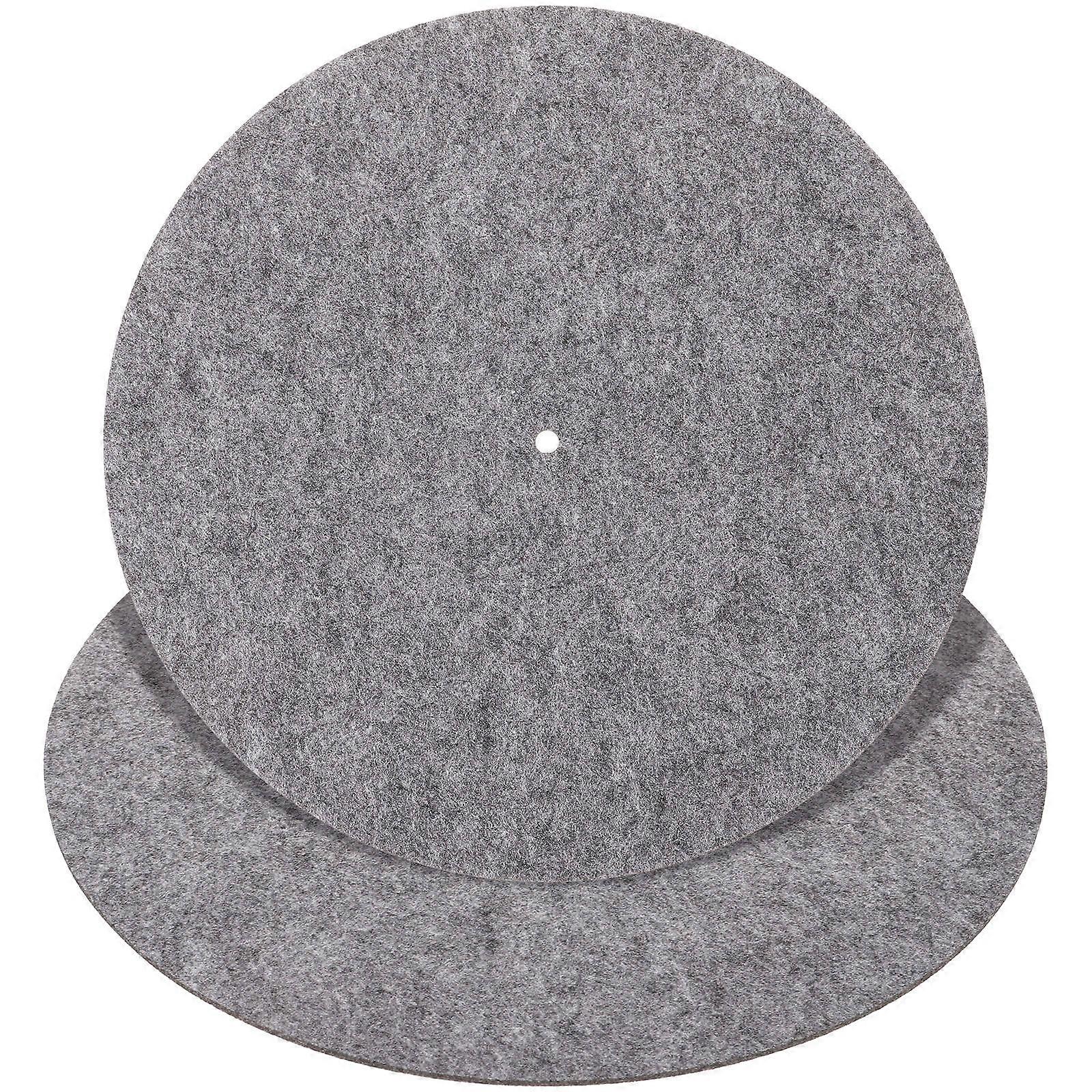 2pcs Turntable Felt Mats for Vinyl Record Players – Slip Resistant, Comfortable, Durable Design Ensures Optimal Sound Quality