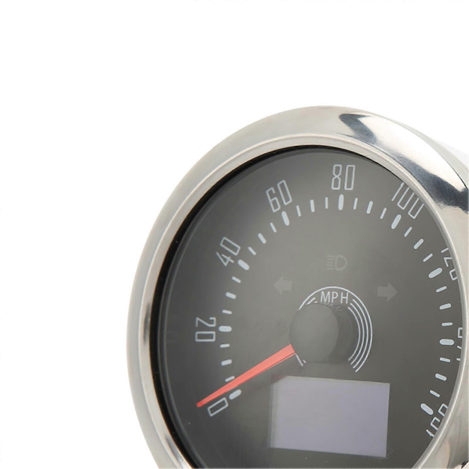 GPS Speedometer 0‑160MPH LCD Screen IP67 Waterproof Colourful Backlit Universal for Cars Boats RVs YachtsBlack