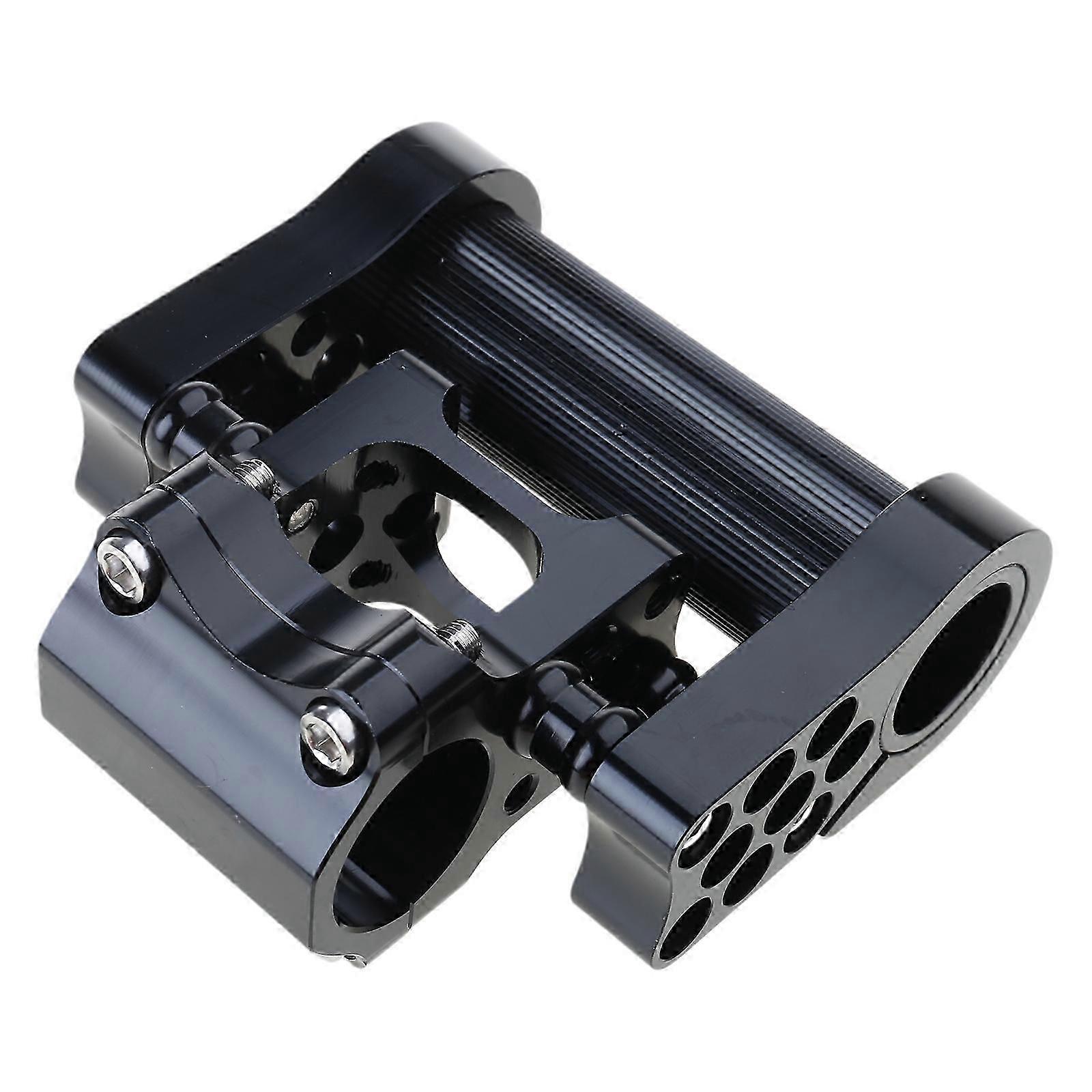 Adjustable Folding Bike Porous Stem 25.4mm Hollows Bicycles Handlebar Stem Replacement Double Stem Cycling Accessories Silver