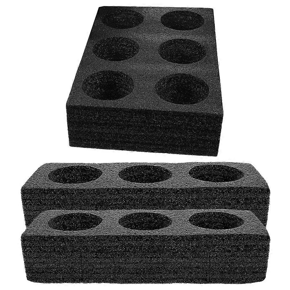 3pcs Drink Carrier Tray with 3 Hole & 6 Hole Compartments for Tea, Coffee, and Beverage Storage – Reusable Cup Holder for Takeout and On the Go Use