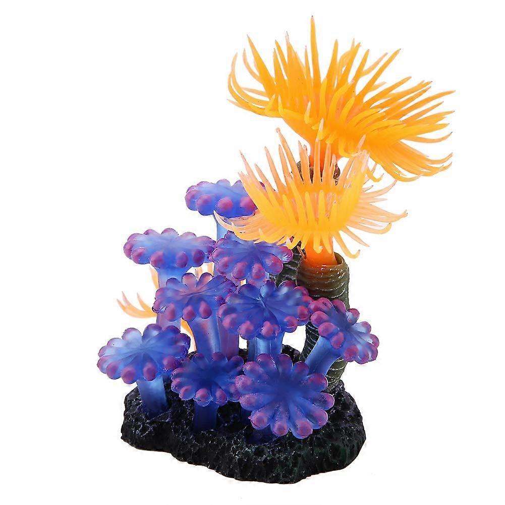 Artificial decoration, 10x8x8cm, aquarium simulation, silicone, artificial coral, sea anemone, betta fish
