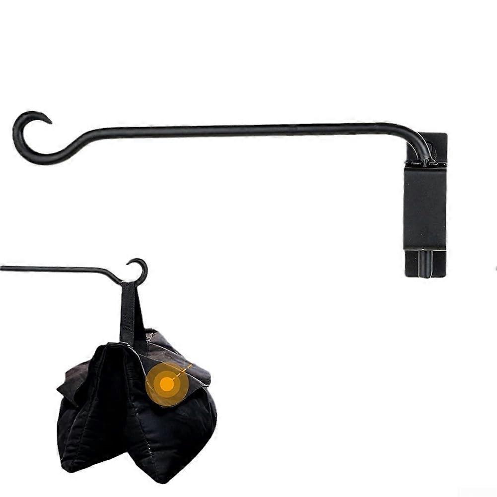 Stylish wallmounted bracket with swivel function for hanging garden decor (black, 41 x 12)