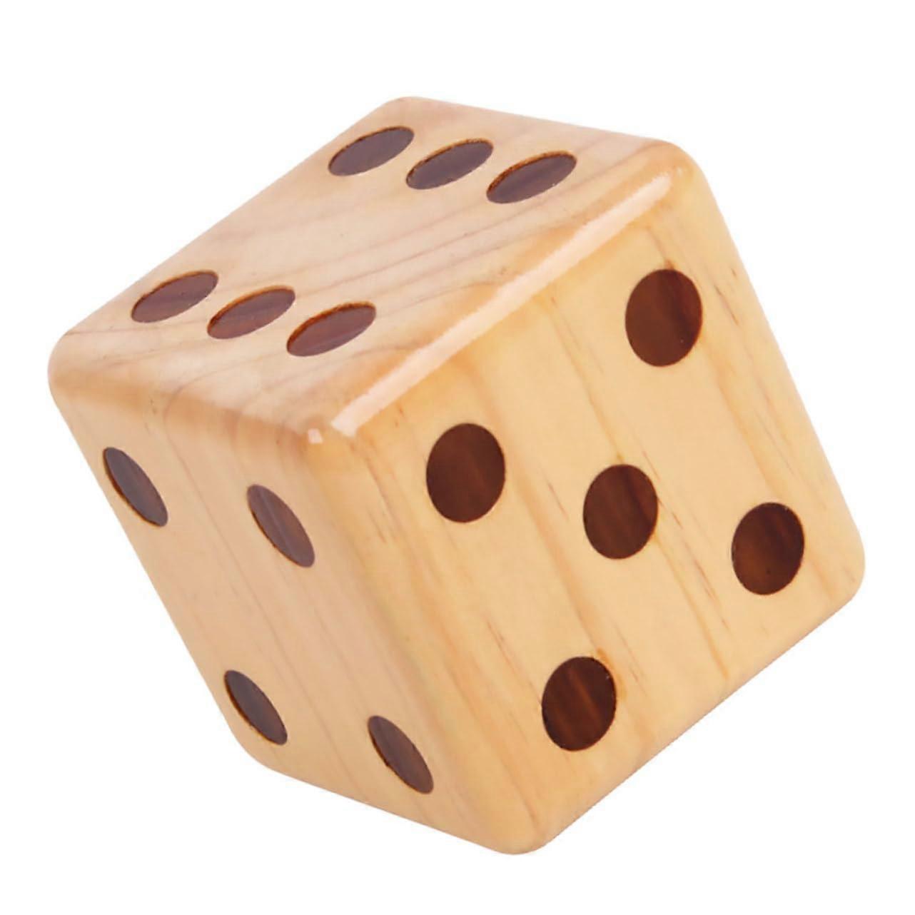 1 Piece Wooden Dice Game Solid Wood Toy for Adults for Home School Bar and Pub Unpainted or Painted Randomly