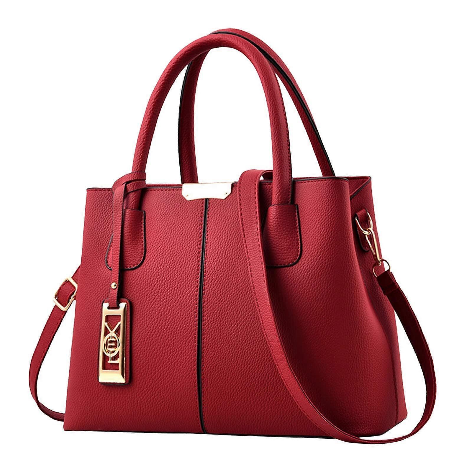 2025 Fashionable Red Handbag, Large Capacity One-Shoulder Tote Bag for Women, Universal Size and Stylish Design
