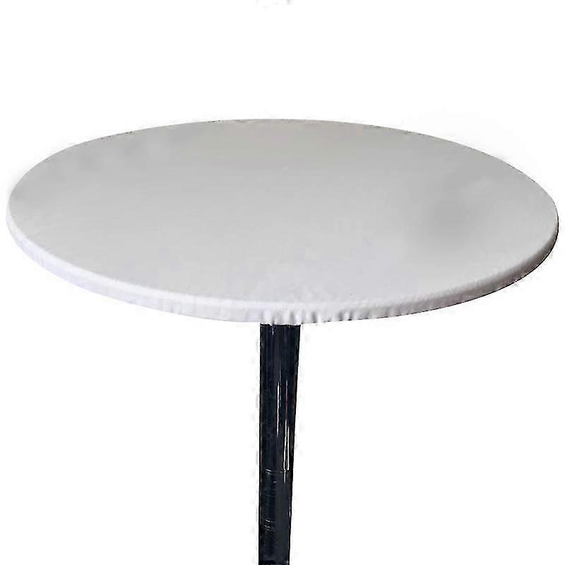 Waterproof Elastic Fitted Tablecloth Protector - Round Table Cover Available in 6 Colors, Fits 60-130cm Tables