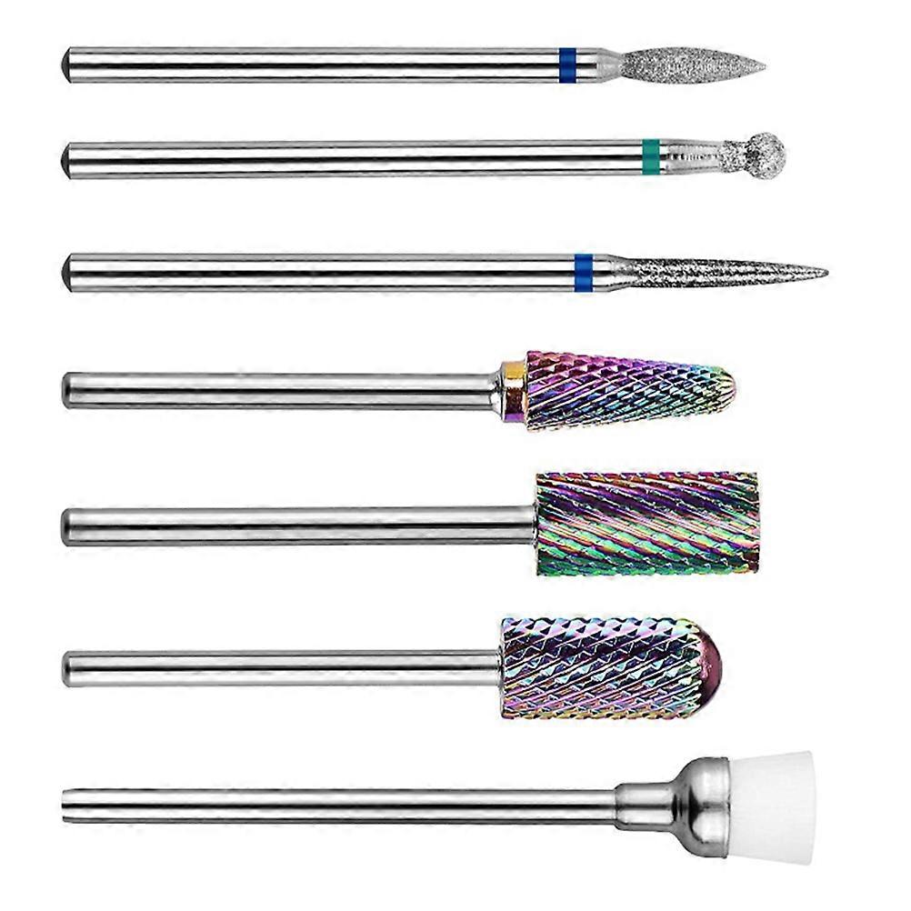 Nail Drill Bits Set Professional Manicure Grinding Head For Manicure Pedicure 5.1x0.7cm Tungsten Steel 1Set
