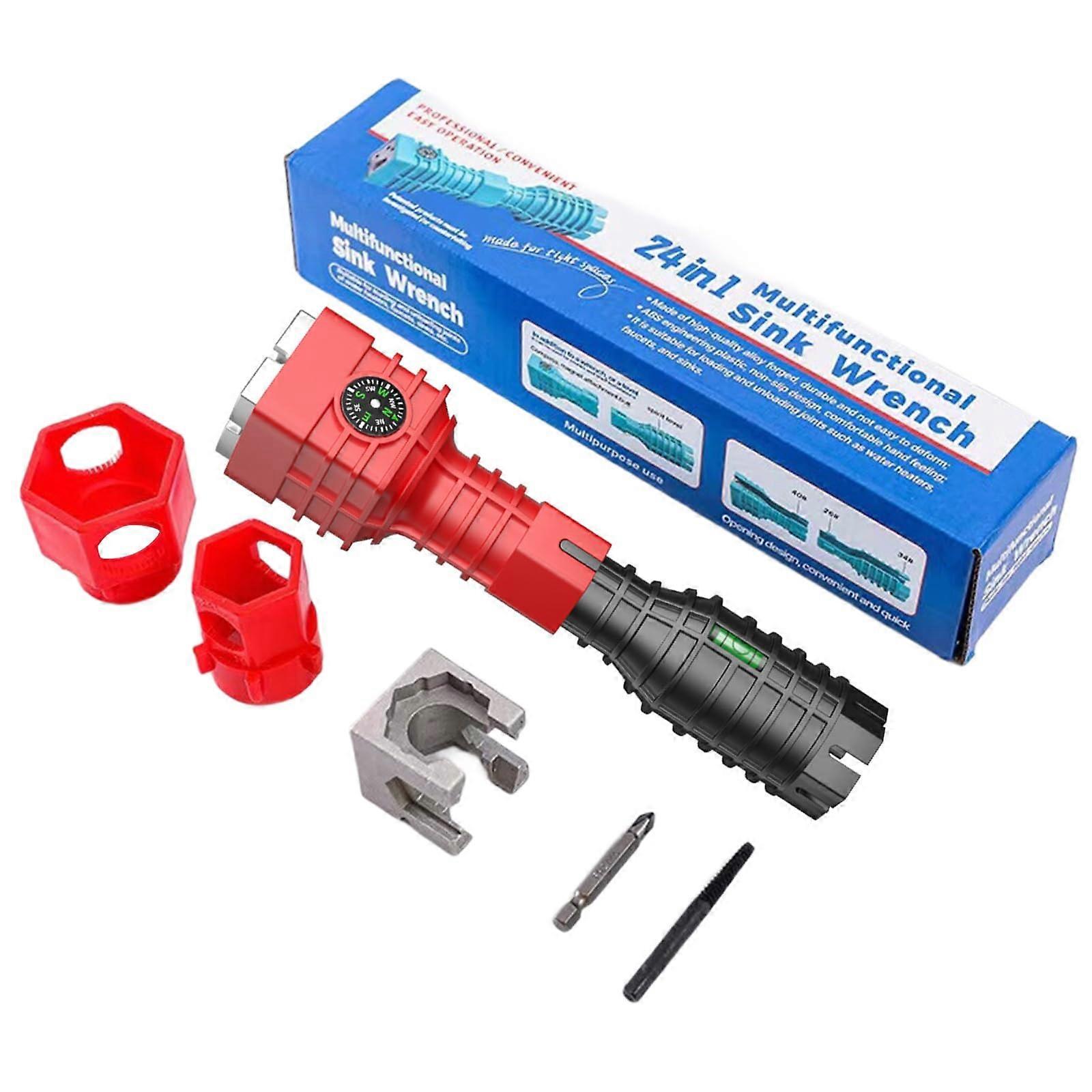 strength 24in1 faucet and sink installation personnel key multitool basin plumber's wrench for complex pipe environments