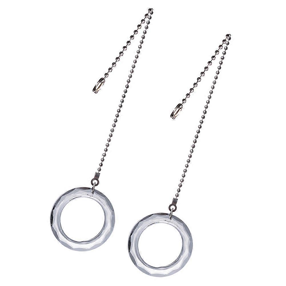 Crystal Ring Light Pull Chain για ανεμιστήρα με διακοσμητικά αξεσουάρ κρεμαστό κόσμημα 2 τμχ