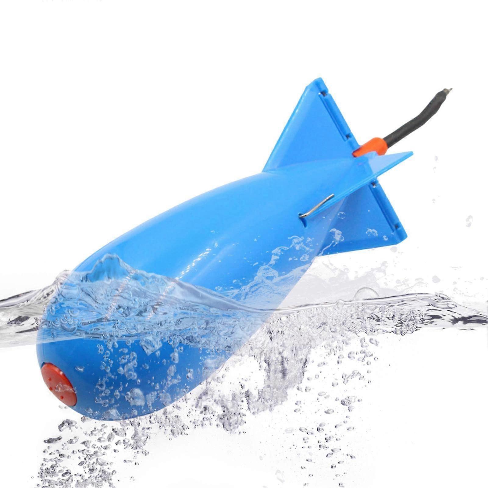 Carp Fishing Feeder Rocket Shape Blue M, Float Lure Bait Holder, Fishing Spomb for Attracting Nesting Bait