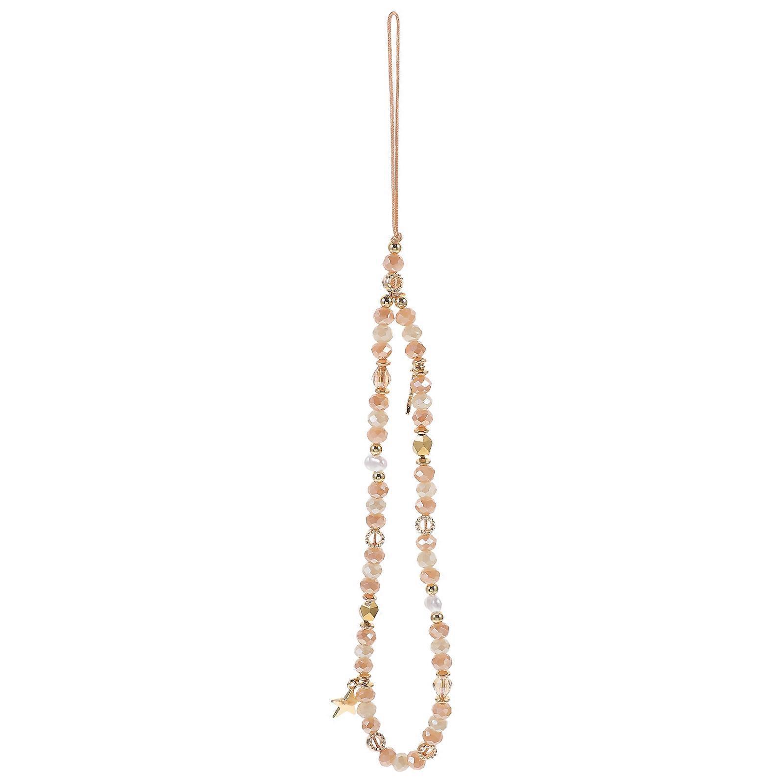 and Alloy Bead Phone Charm with Wrist Strap for Easy Use and Decoration 4.5 Inches