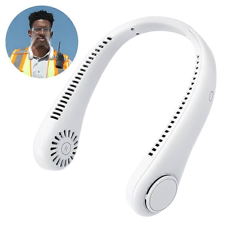 מאוורר צוואר נייד 3 מהירויות מצב מתכוונן מאוורר צוואר נמתח לפוצץ אוויר לקירור ללא ידיים 4000mAh נטענת