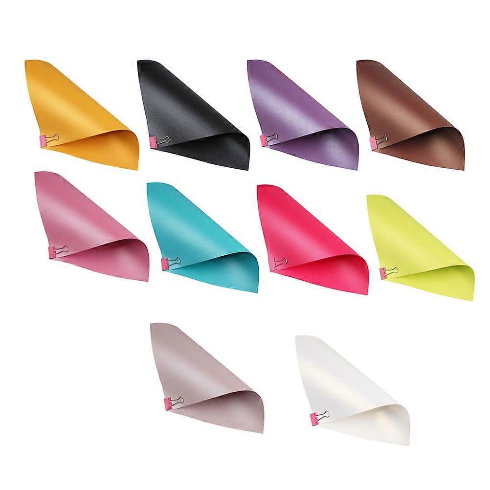 20pcs A4 Pearlescent Paper Set 10 Colors Mixed for Arts Craft Gift Wrapping Colored Shimmer Packaging Paper