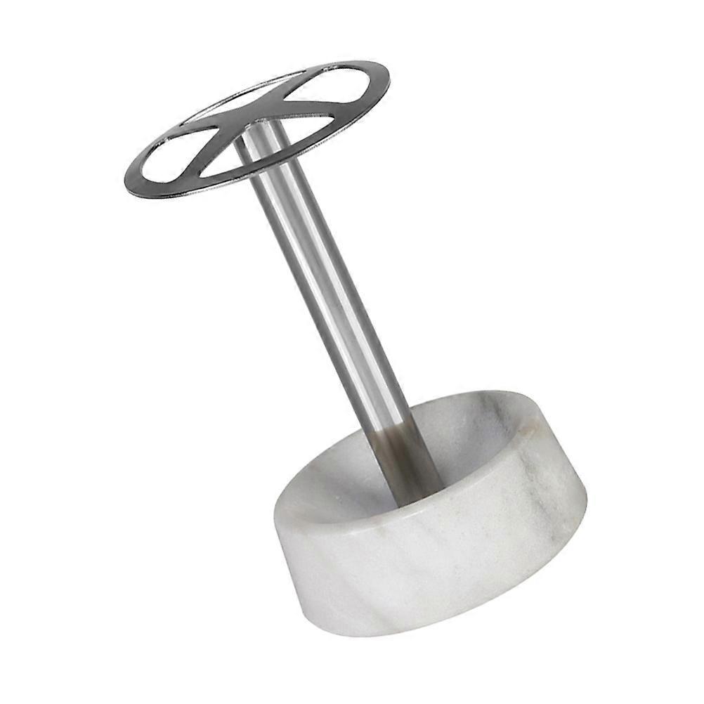 バスルームカウンタートップ用ステンレス鋼大理石ベース歯ブラシホルダー - 白いブラシオーガナイザー、耐摩耗性設計