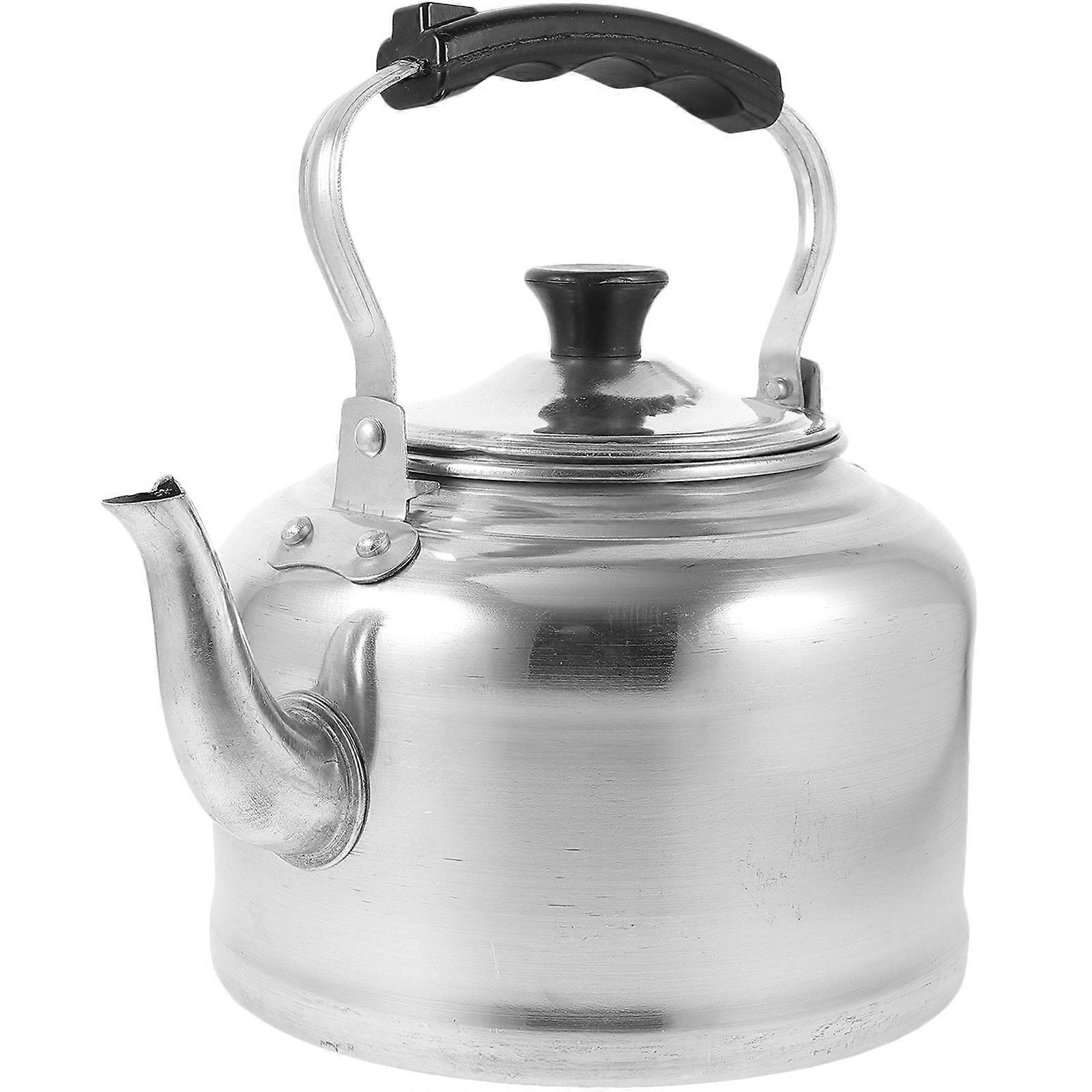 Aluminum Tea Kettle for Home Use with Rapid Heating and Bottom Suitable for Various Stoves Silver 1.8L