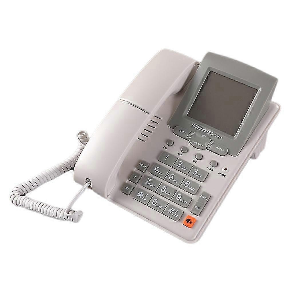 2025 Desktop Landline Telephone DTMF/FSK Compatible Two Line Operation LCD Display