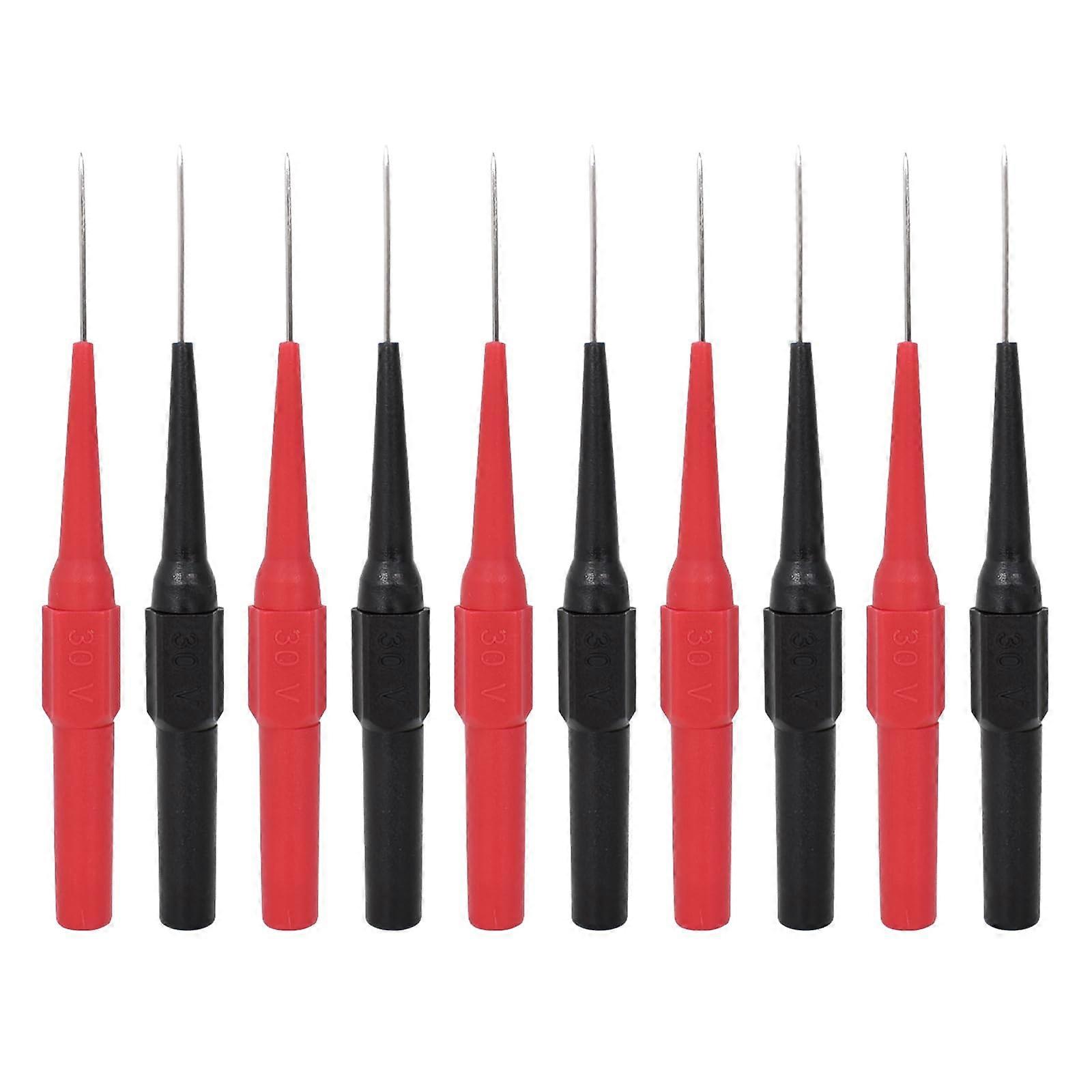 0.7 mm Test Probes Pack of 10 for Multimeters, High-Quality Test Leads with 4 mm Banana Plug Socket, 30 V Compatibility