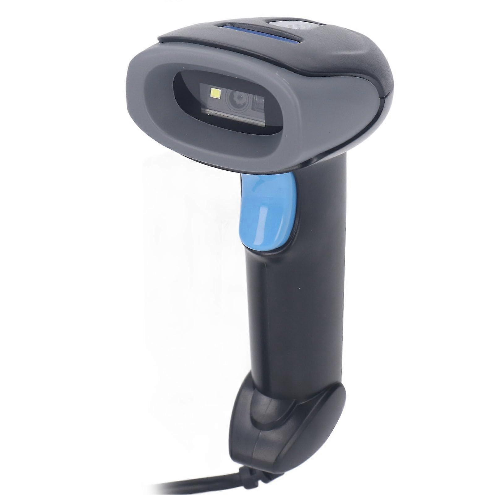 Handheld 1D 2D Wired USB Barcode Scanner, Accurate Scanning, USB Port, Memory Function, Supports Multiple Barcodes, Suitable for Library Warehouse