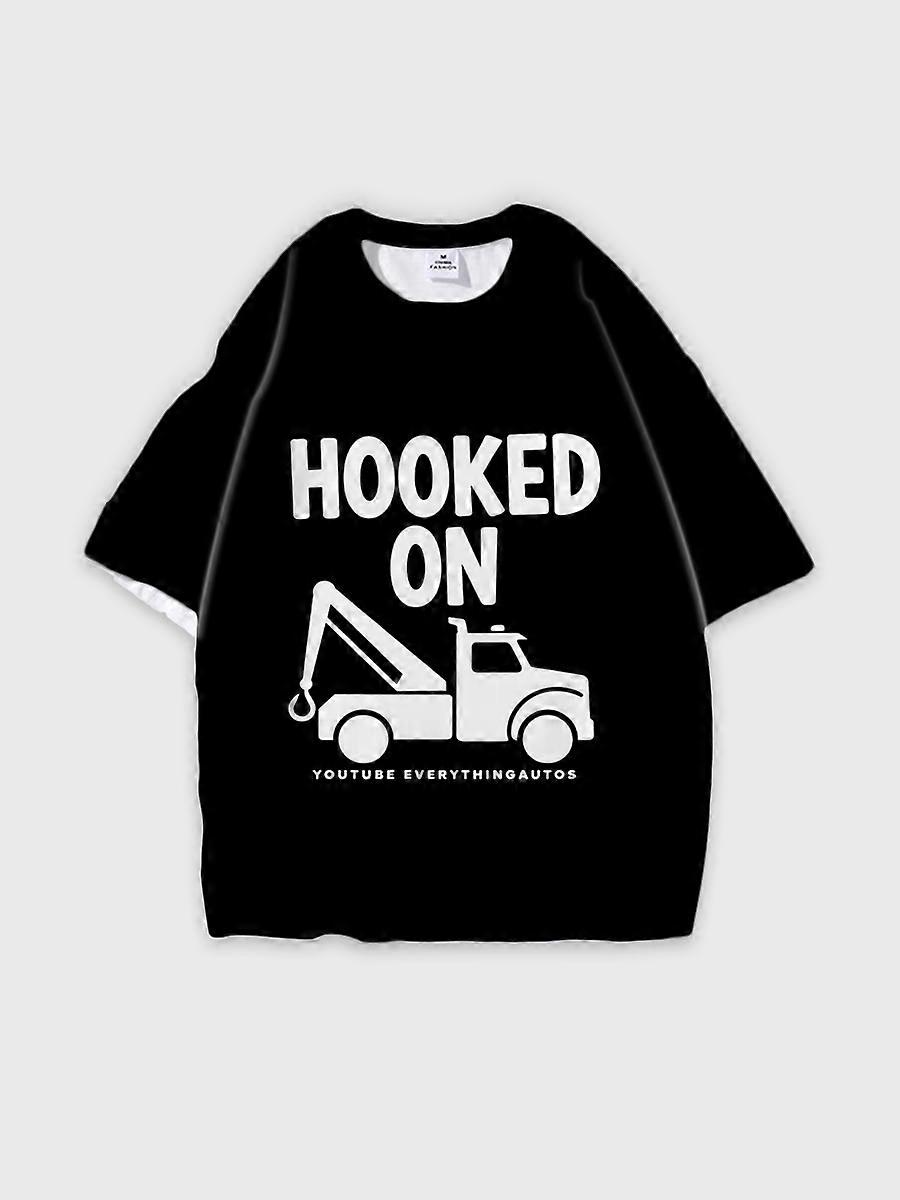 T-shirt round neck Pattern loose short sleeve N155