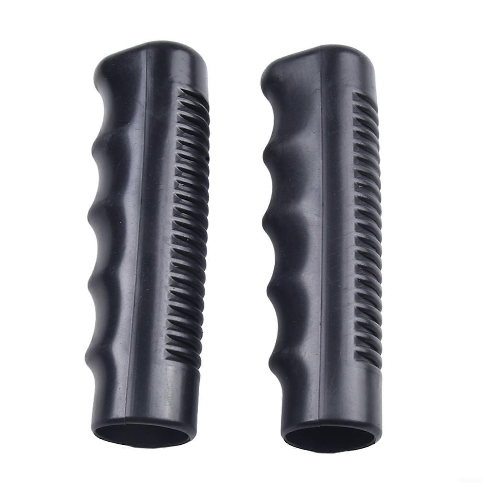 Weatherproof Rubber Grips For Wheelbarrow 125 x 25 mm, 2 Round Tubes, Slip-Resistant, Durable, For Wheelbarrow Handles