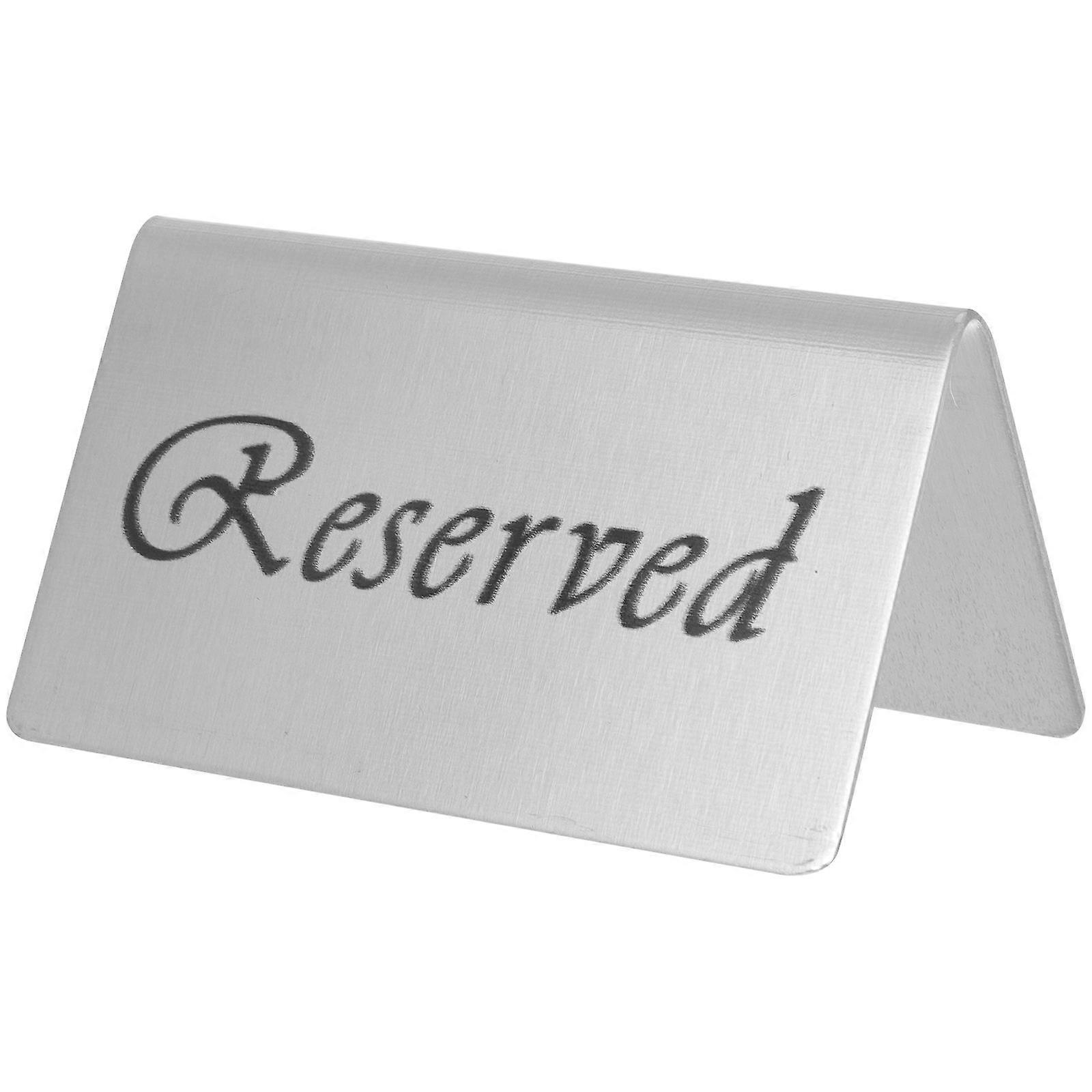 Stainless Steel Double Sided Reserved Table Sign for Restaurants, Weddings, Events, Business Meetings, and Banquets – Easy to Use Tent Style