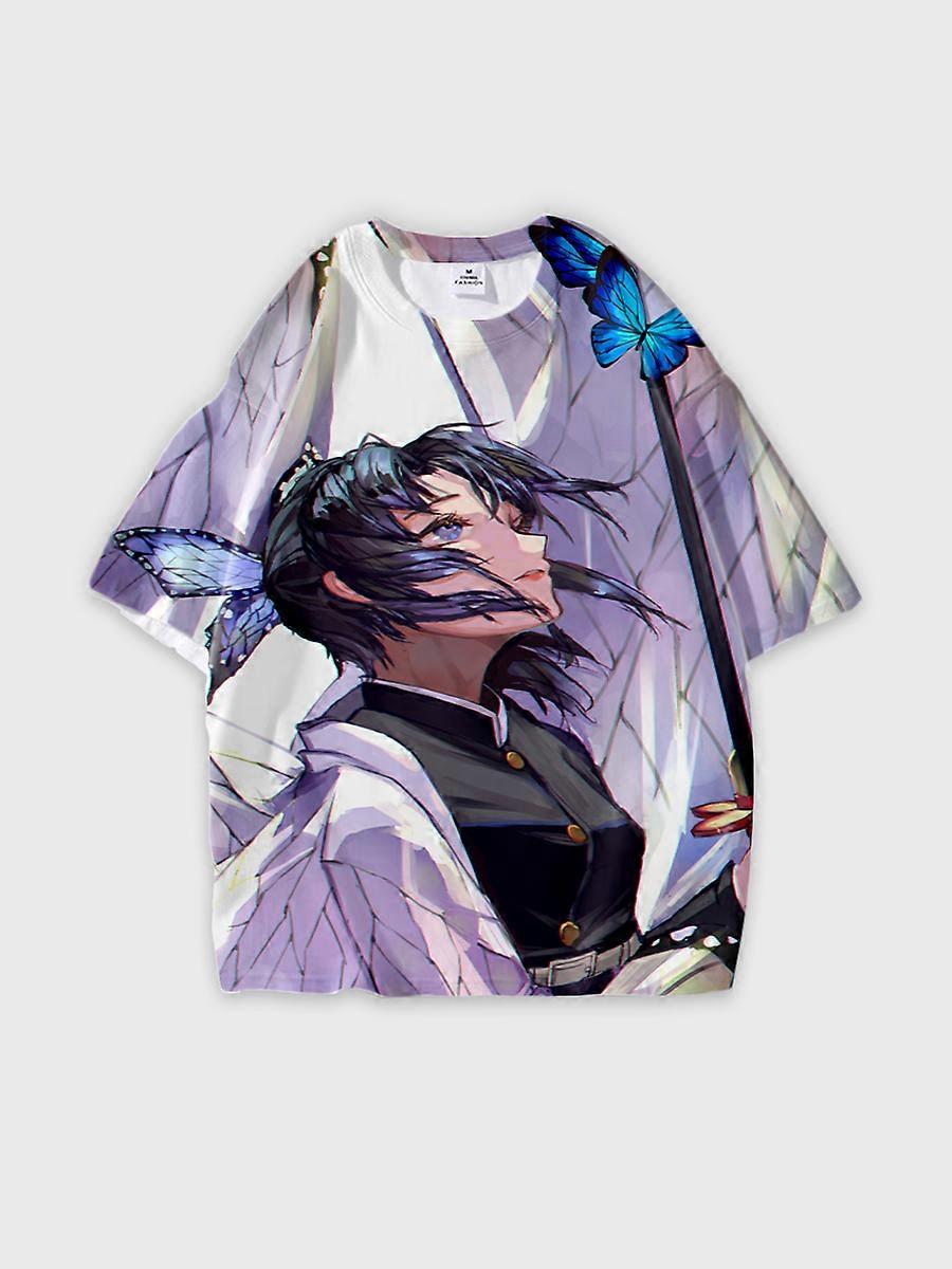 T-shirt round neck Character Pattern loose short sleeve P1641