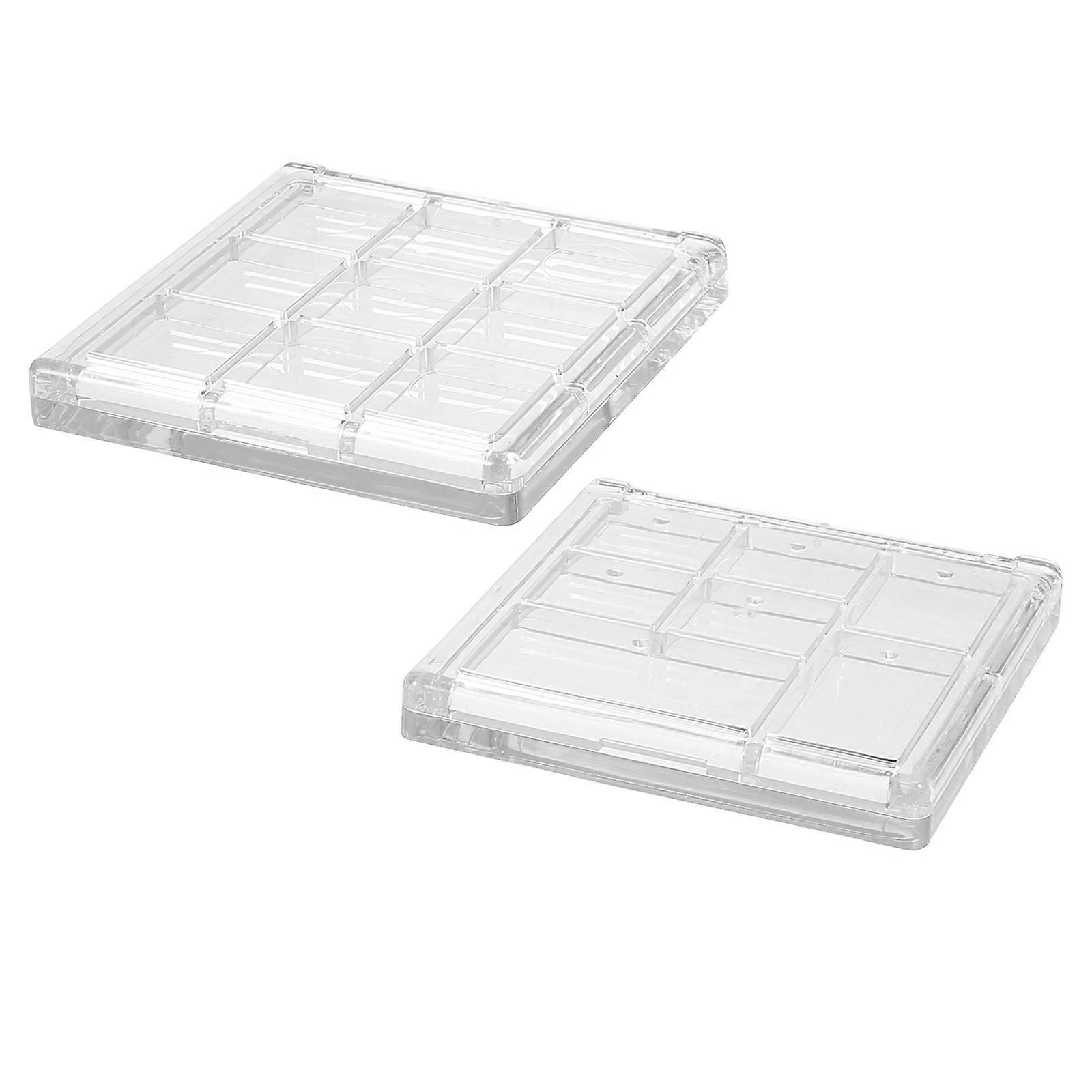 Eye Shadow Box 4Set Great For Makeup Artists Travel Daily Use Square Transparent Storage Solution