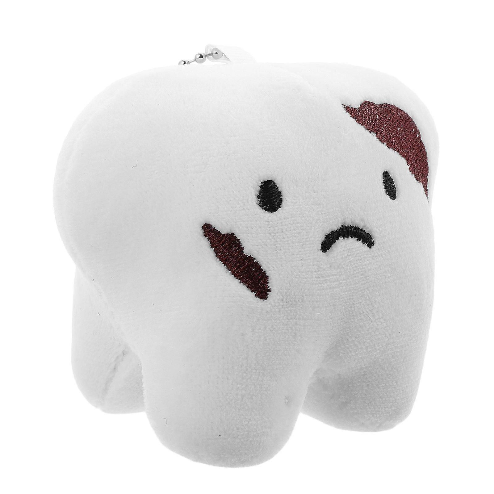 Cute Plush Tooth keychain for Bags and Travel Multi Color Creative Design promotng Tooth Health 3.5 inches