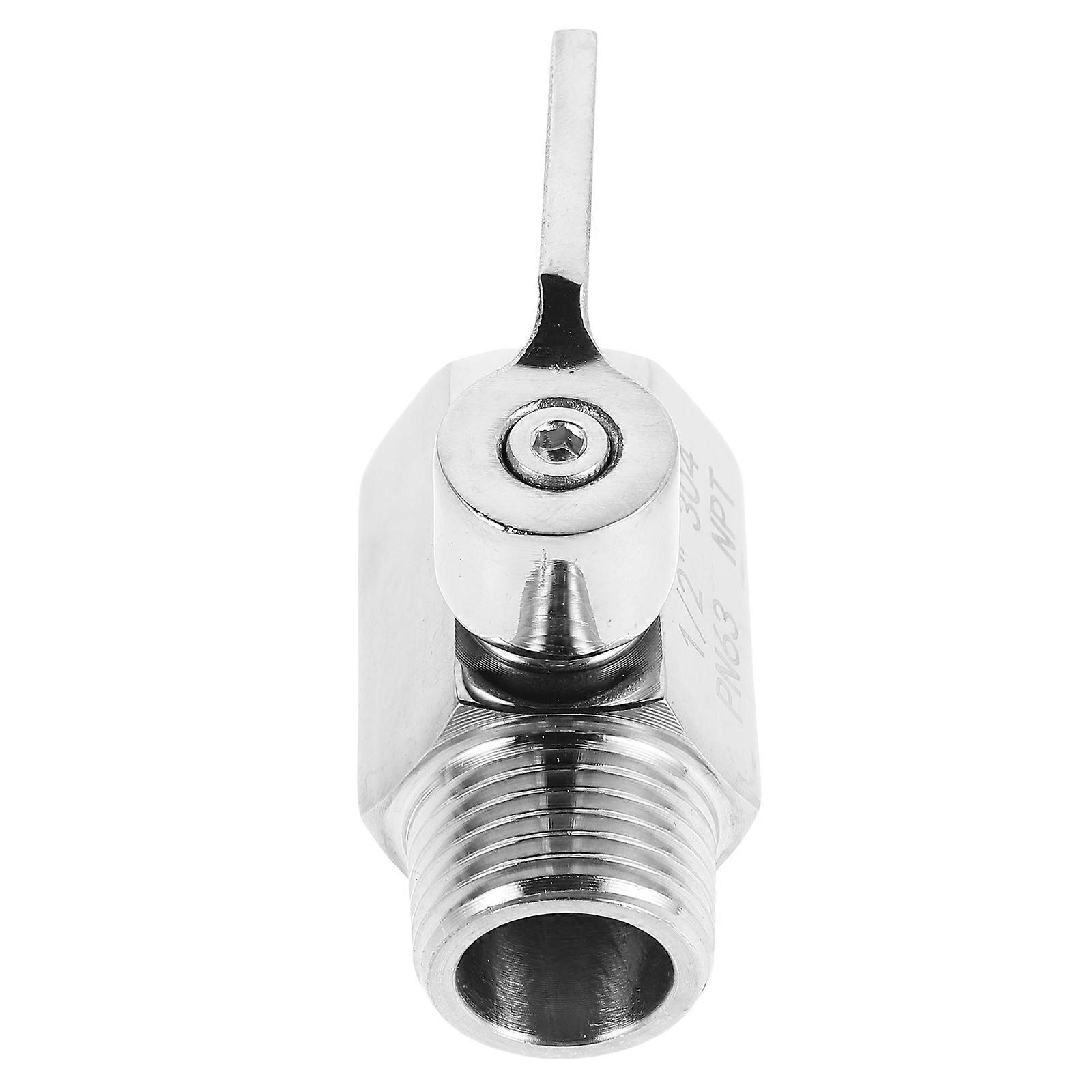 RV Hot Water Drain Valve Mini Ball Valve Switch Stainless Steel Threaded 1 Set For RVs Boats DN15 or 1/2 Inch