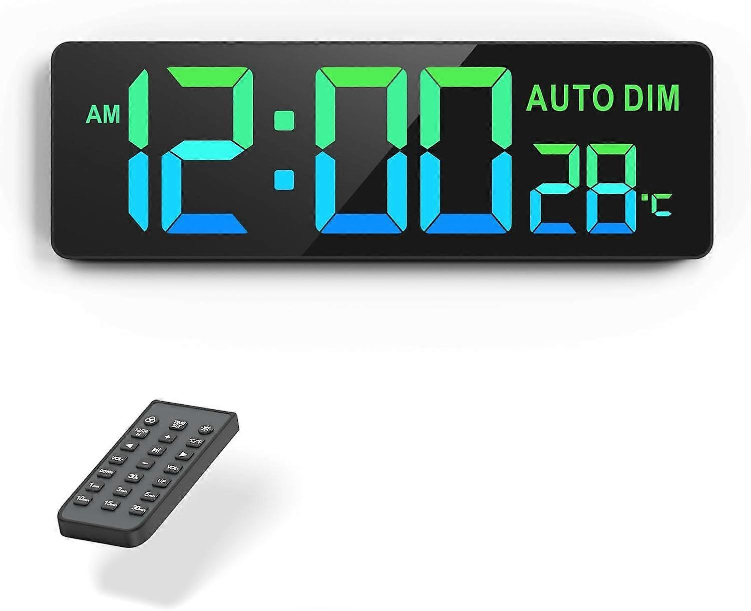 2025 Newest 16.5 inch Large Digital Wall Clock with Countdown Timer, Automatic