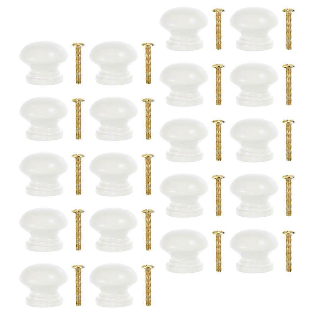 Wooden Pull Handles Small Drawer Pulls for Furniture Cabinet Knobs Easy Installation 20Sets