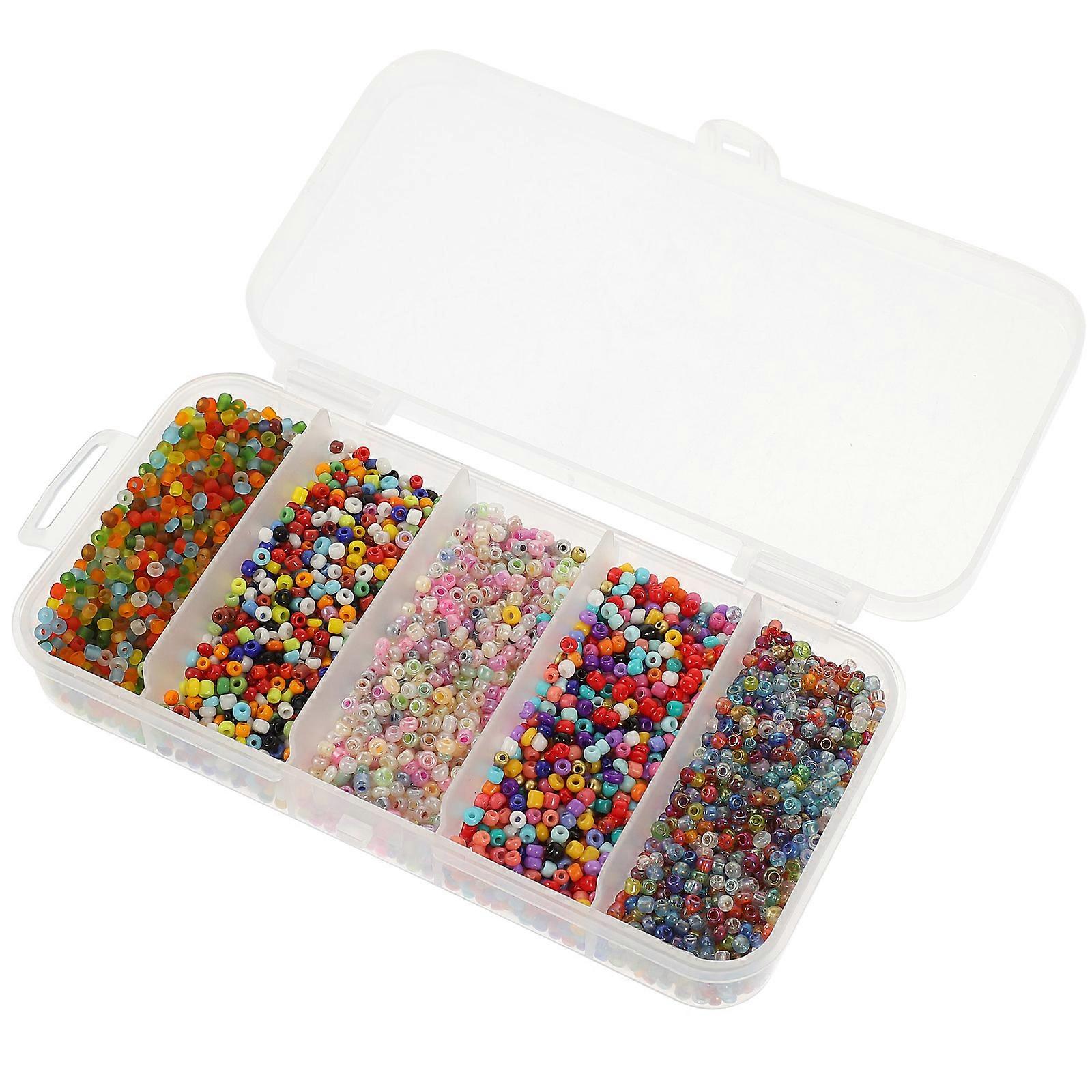 1 Box Tiny Glass Beads Colorful Beads for DIY Jewelry Necklace Making