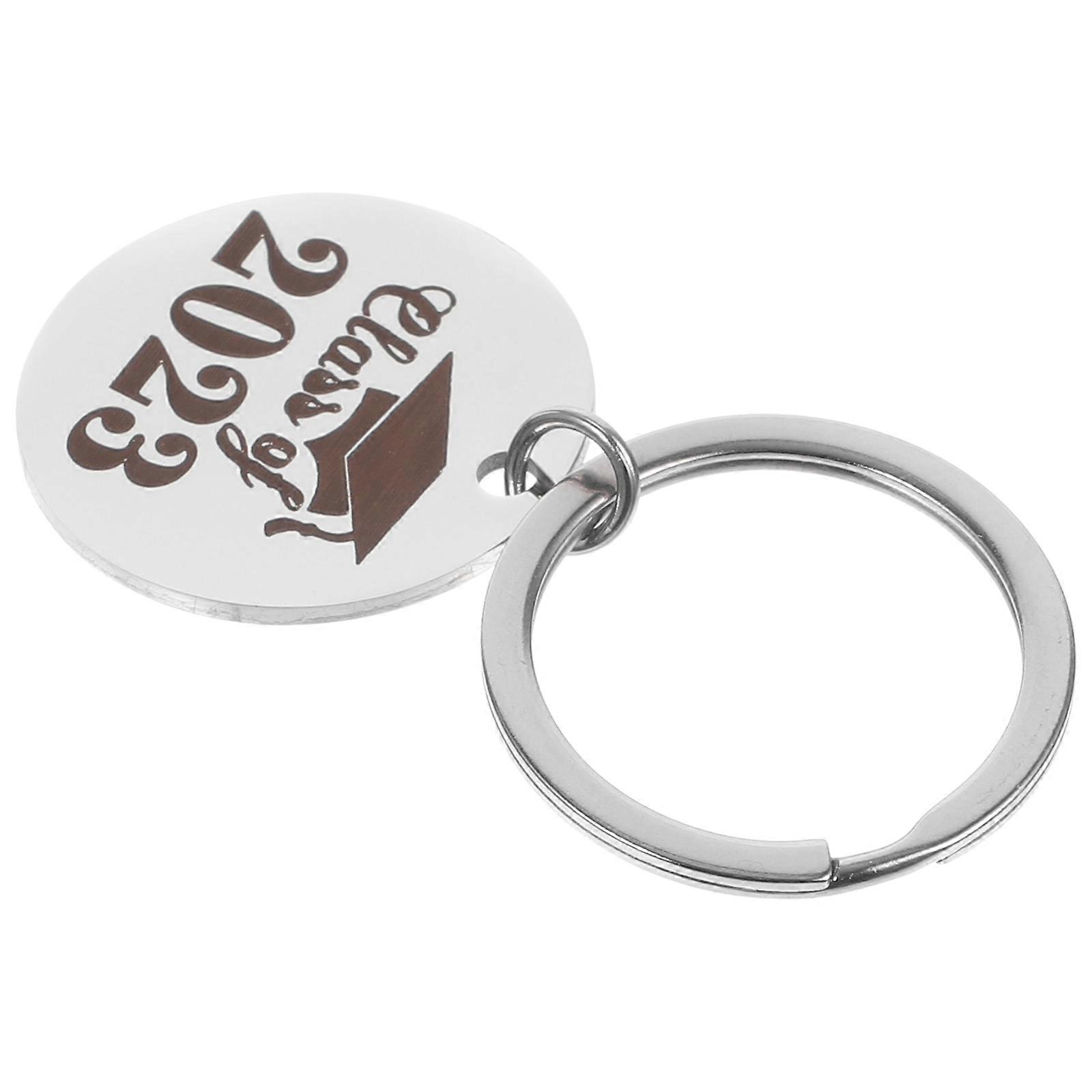 Graduation Themed Stainless Steel Keychain   Lightweight & Durable Design for Students and Graduates, Class of Keepsake Souvenir