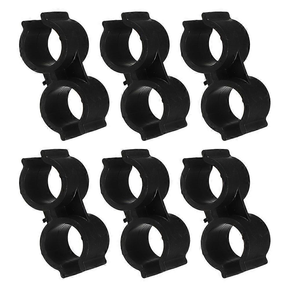 Dual Pipe Connection Support Clamp 6Pcs H-Shaped Plastic Pipe Clips Prevent Leaks for DIY Enthusiasts
