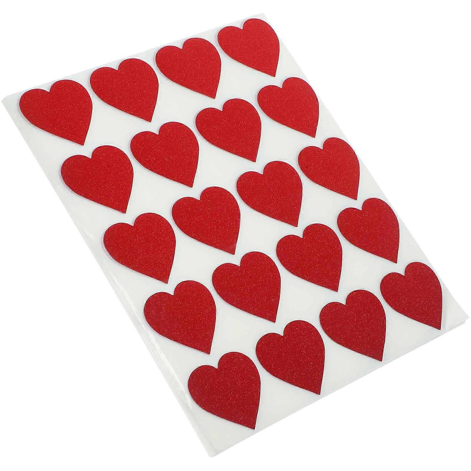 Heart Sticker Sheets 20 Count For Classroom Party And Holiday Party 3.9x3.8x0.1CM Sparkling Effect