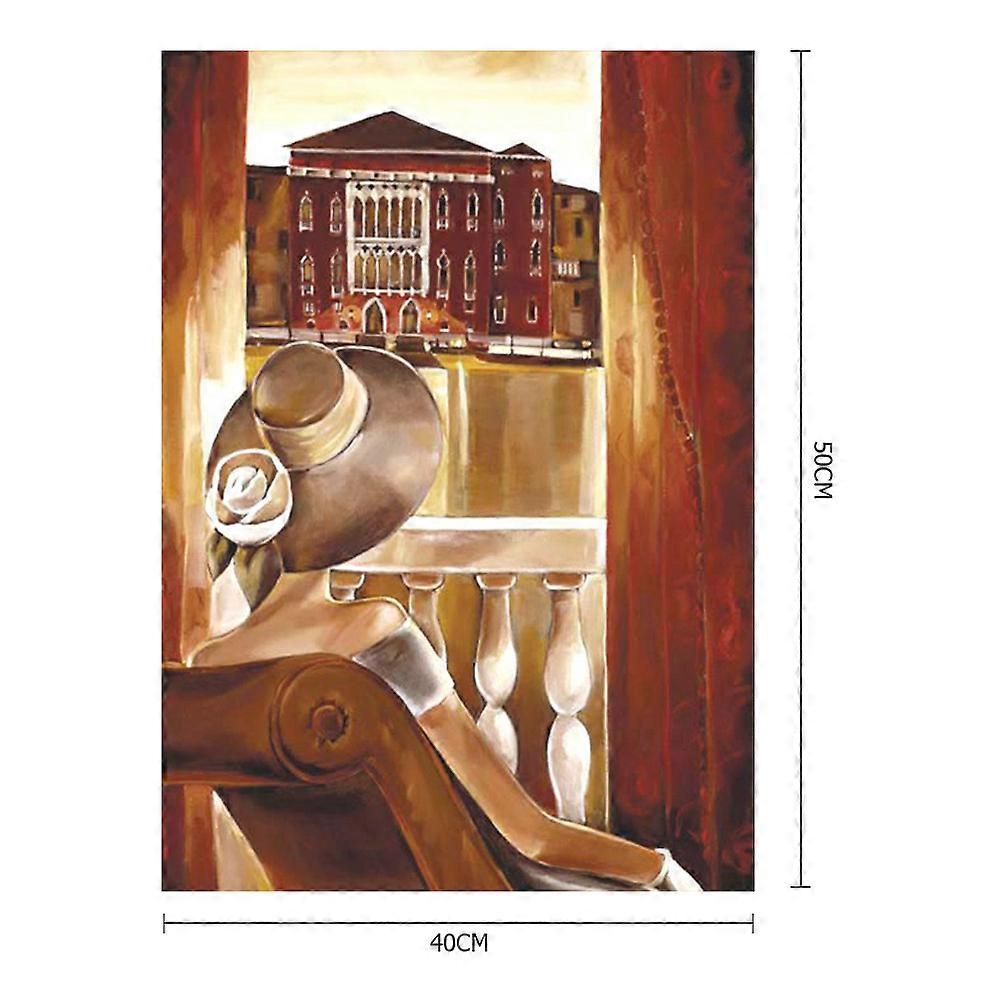 Canvas Paint By Numbers ram Girl Oil Hand Painting Drawing Set Artistic Home Decoration Gift Home Decoration