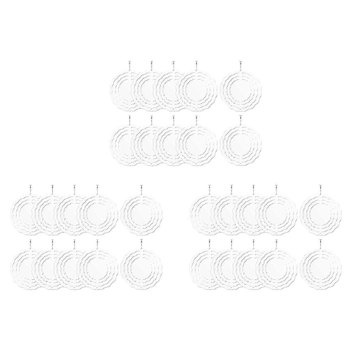 30Pcs 3 Inch Sublimation Wind Spinner Blanks 3D Wind Spinners Hanging Wind Spinners for Indoor Outdo