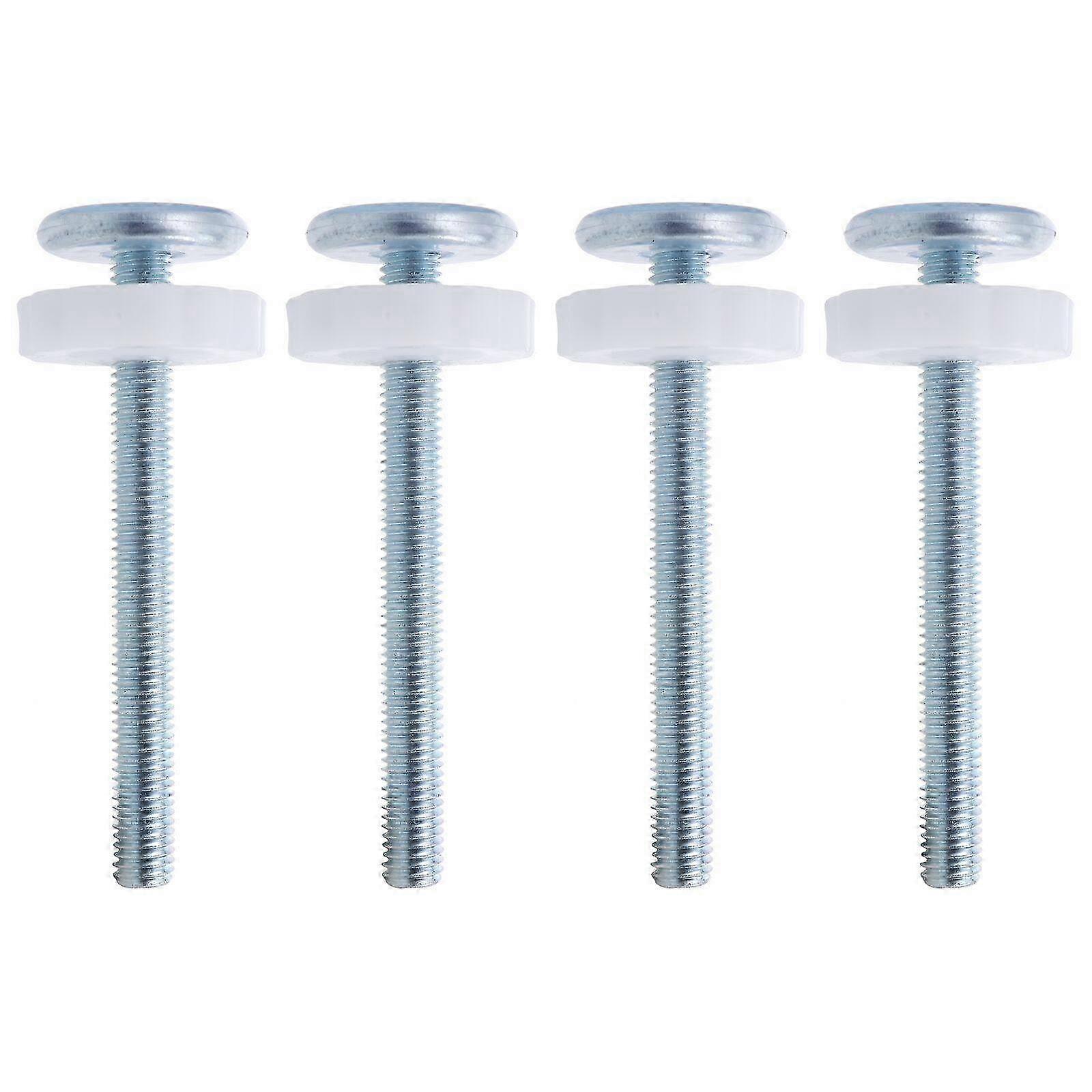 4 Pcs Pressure Mounted Baby Gate with Threaded Spindle Rod Walk-Thru Design No Screw Bolt Needed
