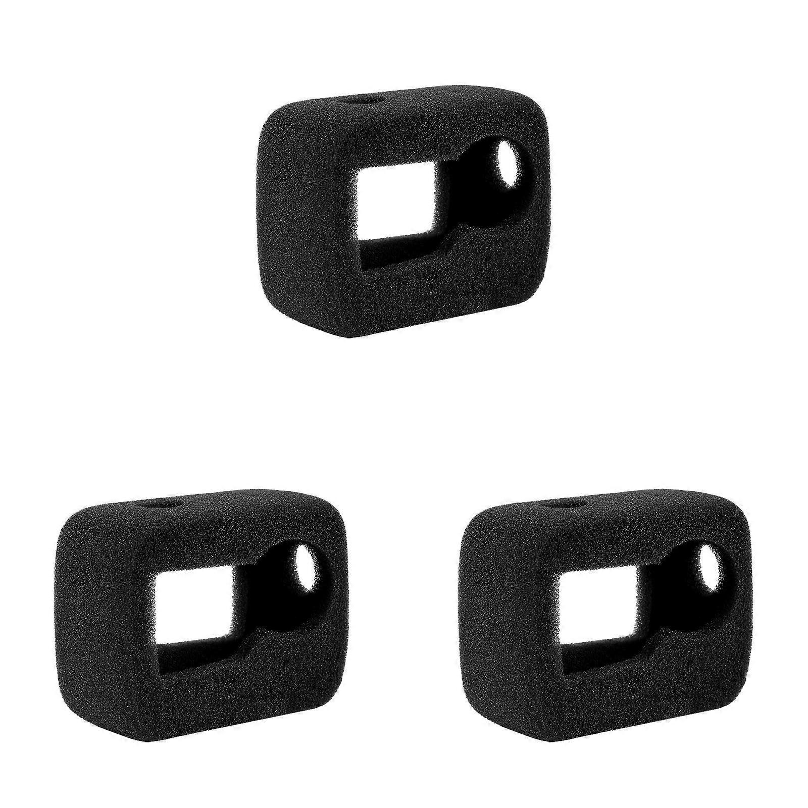 Foam Windslayer Housing for DJI Osmo Action 4/3, Wind Protection Sponge Cover, Noise Reduction Frame (Set of 3, 7.8 x 6.5 x 4 cm)