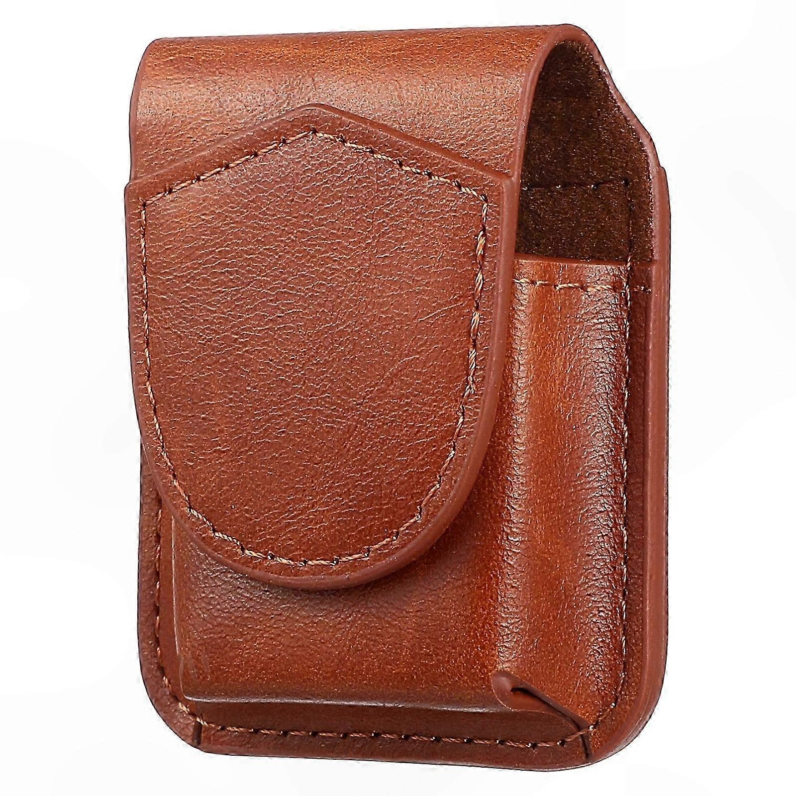 Leather Cigarette Lighter Case - Protective Portable Sleeve for Lighters