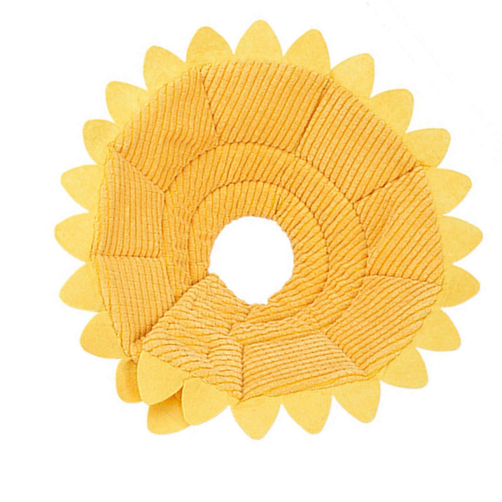 Sunflowershaped cat cone, Adjustable antilick collar, Soft comfortable cone for cats