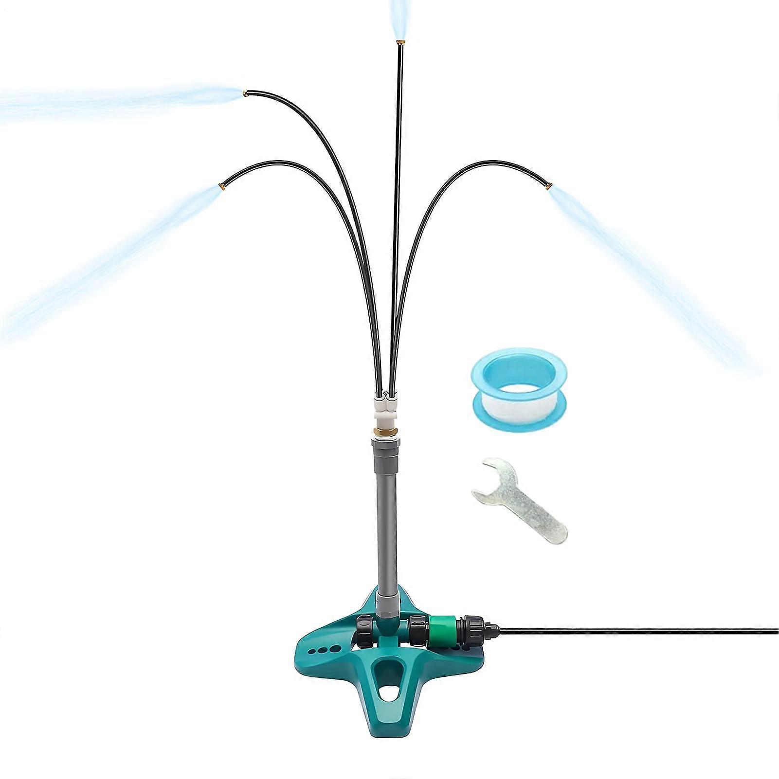 Outdoor Misting System for Patio Cooling, Adjustable Stand Sprinkler, Ideal for Camping, Garden, Pool, and Sunbathing