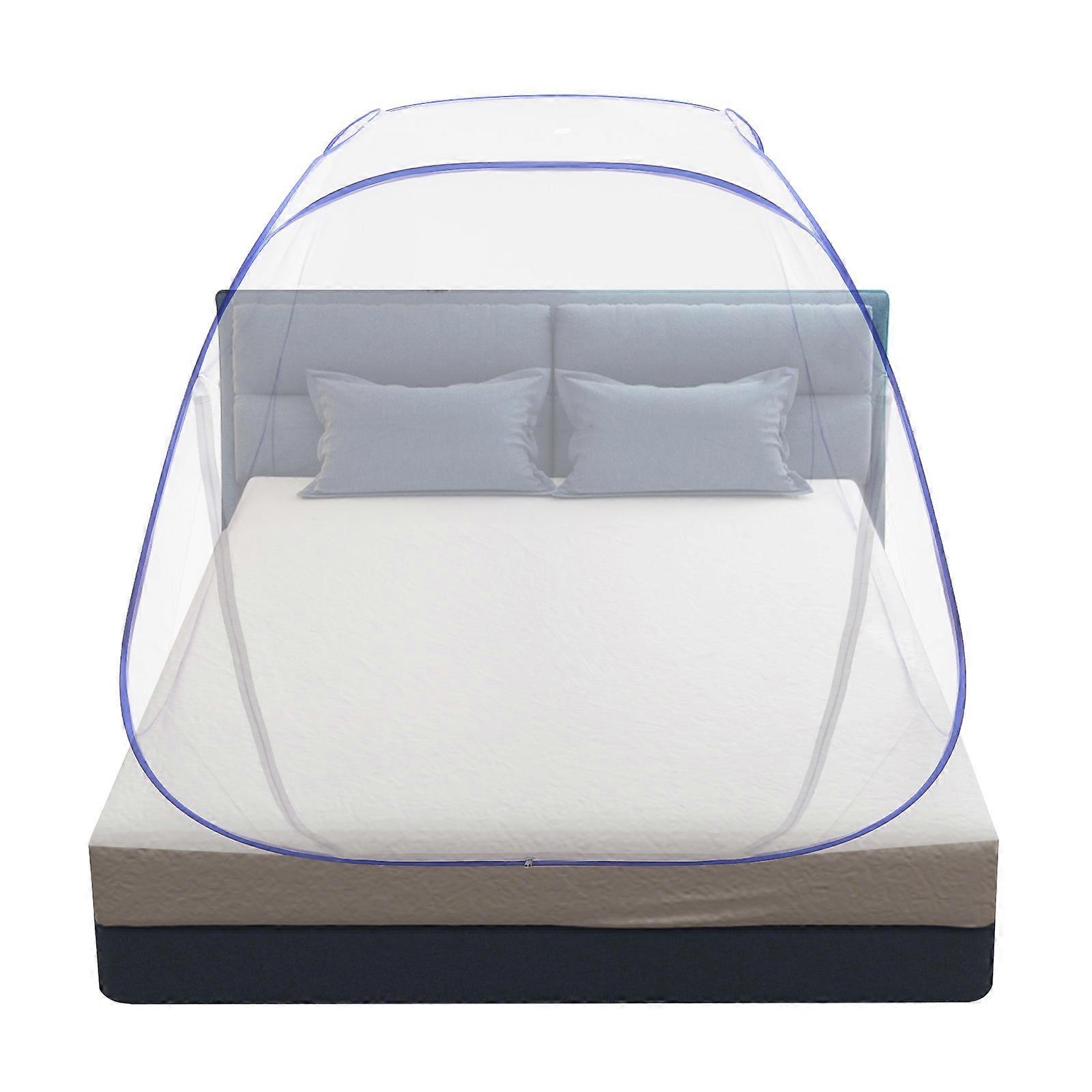 200*180*145cm Indoor Bed Canopy Mosquito Net with Fixing Straps