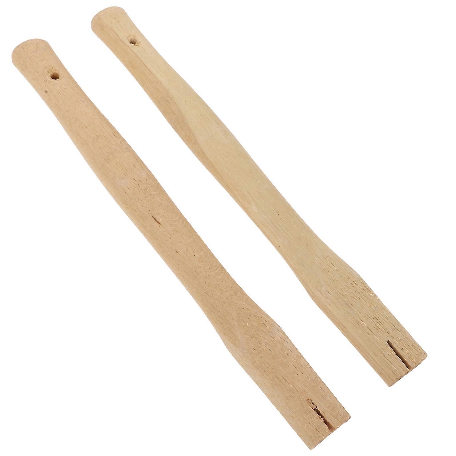 Wood Hoe Handle Replacement for Garden Work 2Pcs Durable Tool