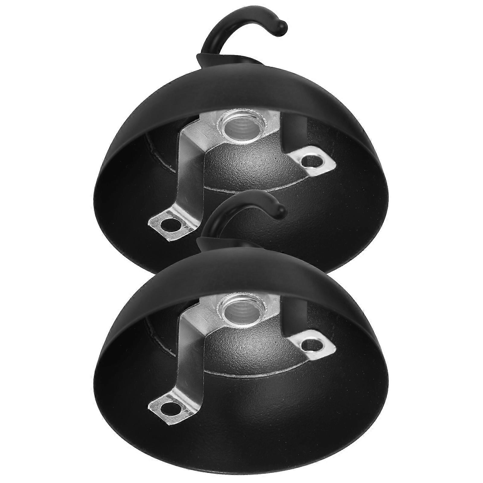 Black Chandelier Canopies for Pendant Light Decorative Metal Ceiling Canopy with Hook 2 Pieces