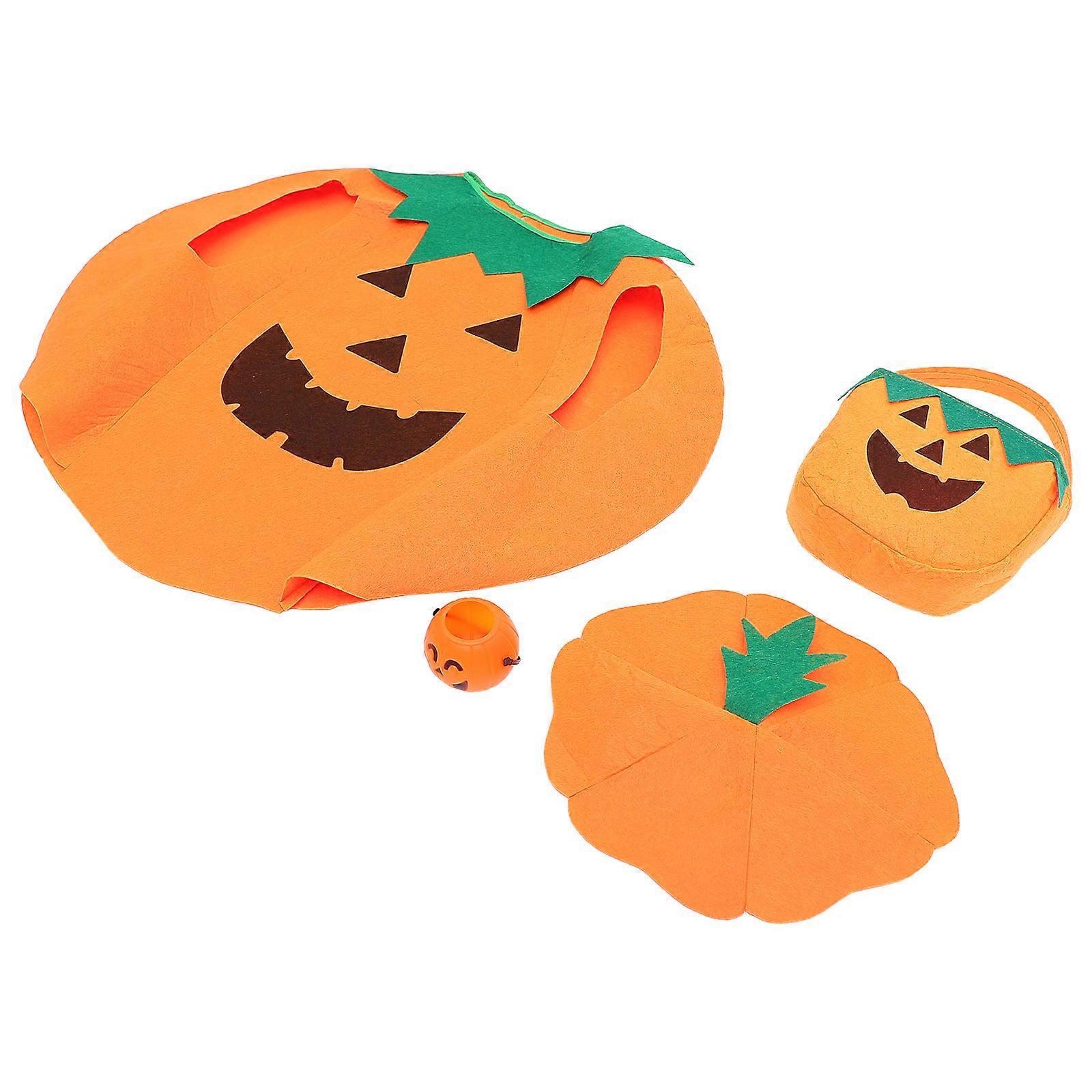 Halloween Pumpkin Costume Set For Costume Parties Perfect For Children And Adults With Orange Cloth Material 1 Set