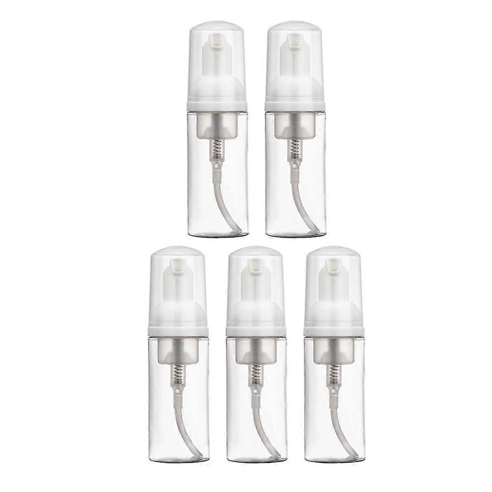 5pcs Transparent Foaming Pump Bottles Multi Function Soap Dispenser for Shampoo, Conditioner & Lotion Leak Proof Travel Toiletry Containers Easy to