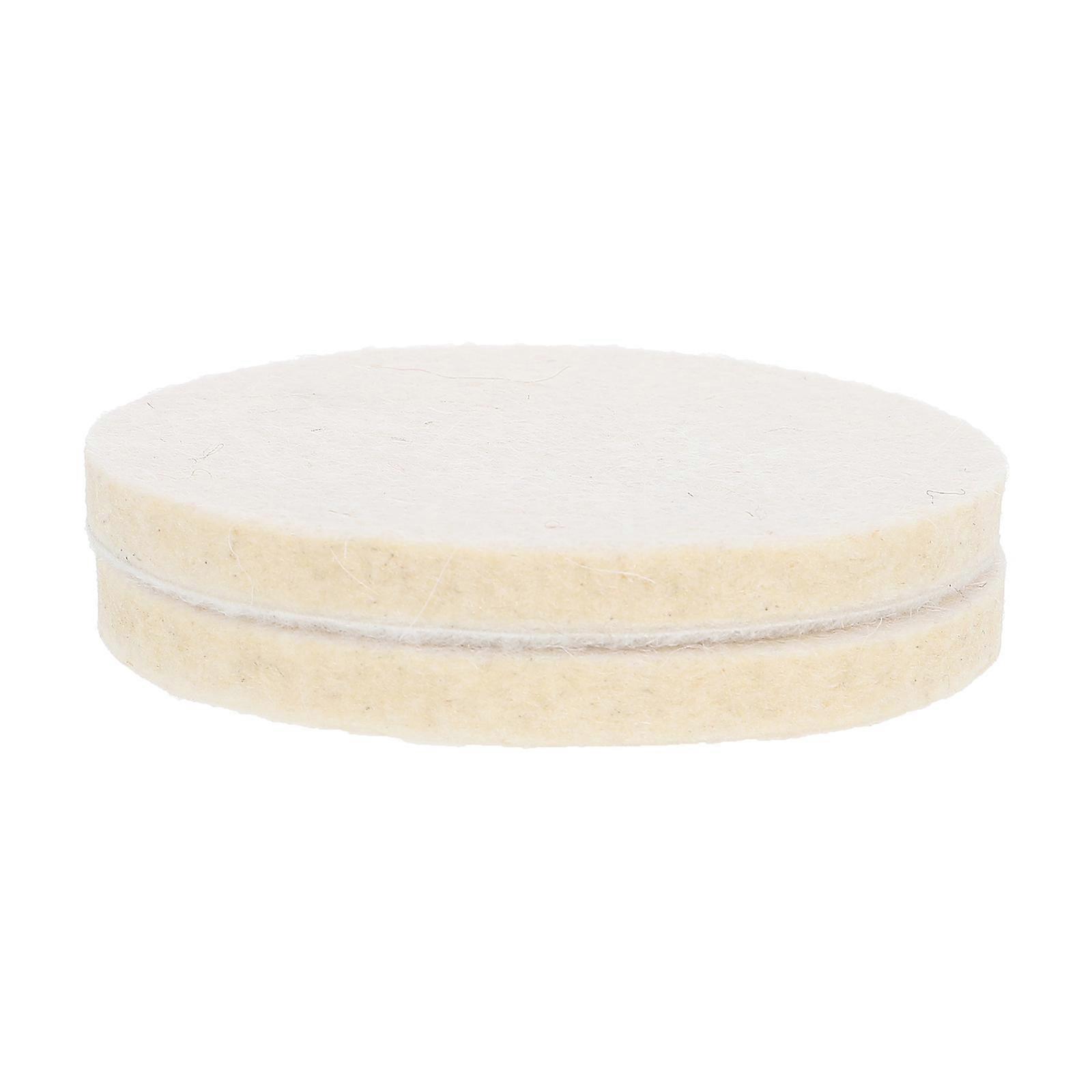 Wool Polishing Pad 2Pcs Ergonomic Design Round For Paint Polishing 12.5X12.5CM Buffing